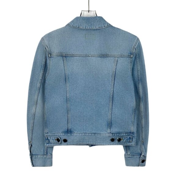 Saint Laurent Paris Light Wash Denim Jacket With Button Closures & Dual Chest Po - Picture 2 of 8